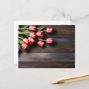 Spring tulips for Valentines day Postcard
