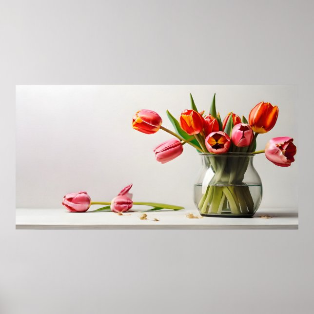 Spring tulips for Valentines day Poster (Front)