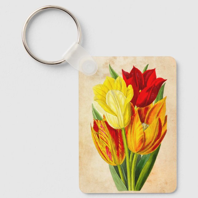 Spring Tulips Keychain (Front)