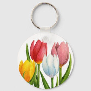 Spring Tulips Keychain