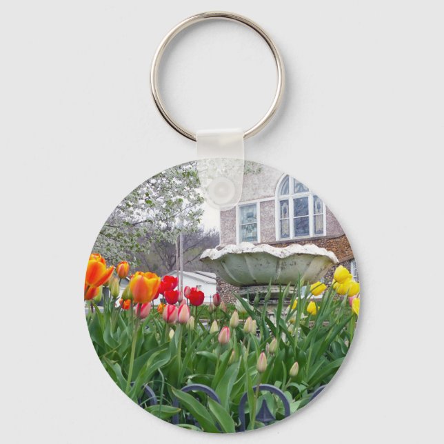 Spring Tulips Keychain (Front)