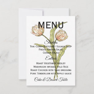Spring Tulips Menu (fully customizable) Invitation