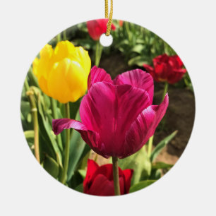 Spring Tulips, Oregon Ceramic Ornament