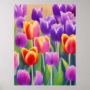 Spring Tulips Poster