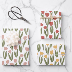 Spring Tulips Wrapping Paper Sheet