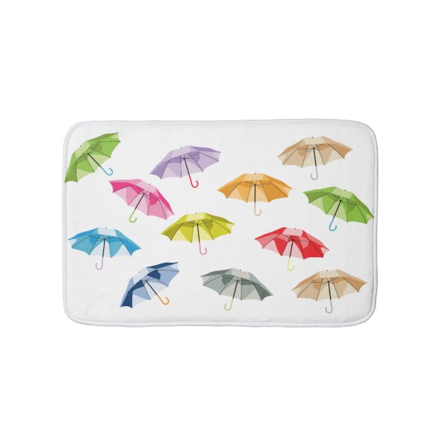 Spring Umbrellas Bath Mat (Front)