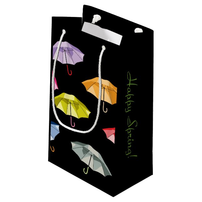 Spring Umbrellas Small Gift Bag (Back Angled)