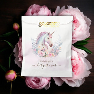 Spring Unicorn Watercolor Baby Shower Favour Bag