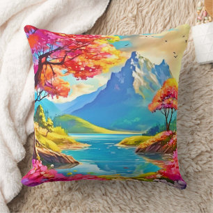 Spring Valley: Mountain View Throw Pillow