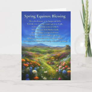 Spring Vernal Equinox Ostara Pretty Flower Card