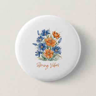 Spring VIbes 2 Inch Round Button