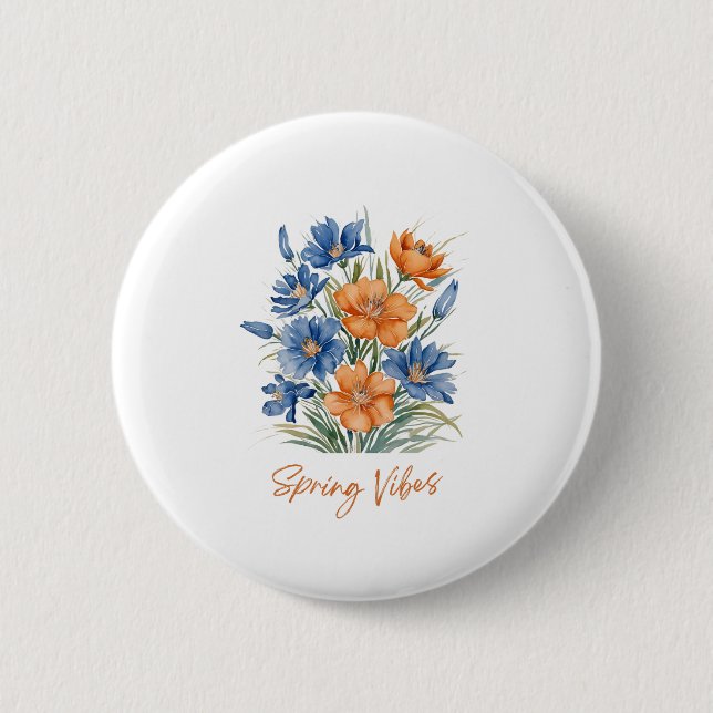 Spring VIbes 2 Inch Round Button (Front)