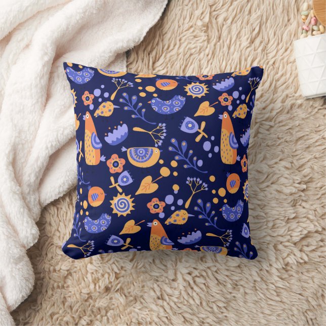 Spring Vibes Design Throw Pillow (Blanket)