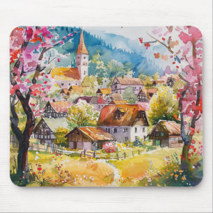 Spring Village Mouse Pad