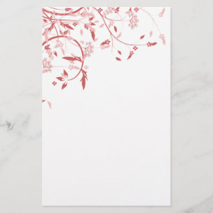 Spring Vine & Birds & White Stationary Stationery