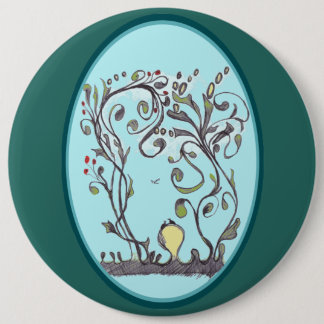 Spring Vines Just Wanna Have Some Fun 6 Inch Round Button