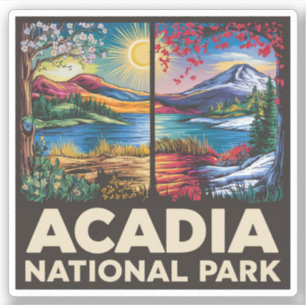 Spring vs Autumn Acadia National Park Gift 