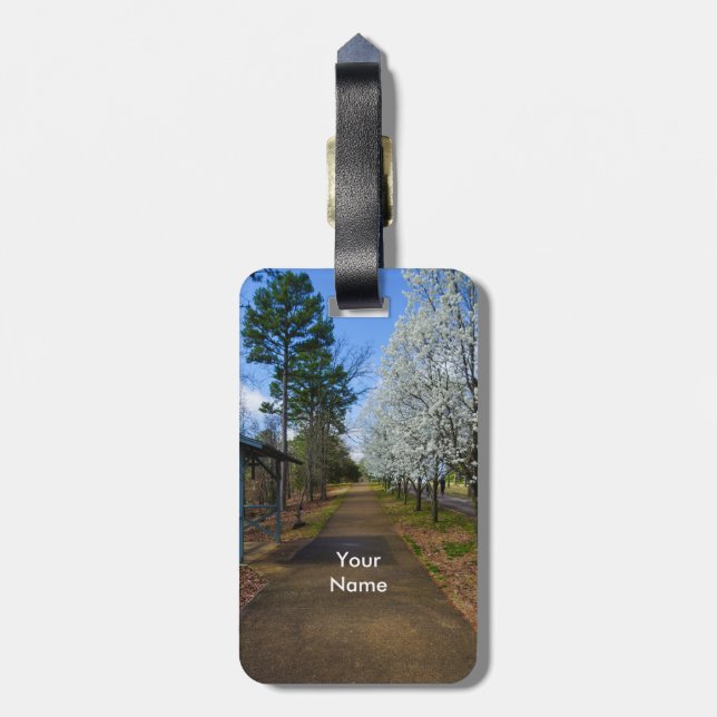 Spring Walk Luggage Tag (Back Vertical)