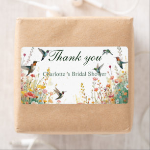 Spring Watercolor Birds Floral Monogram Wildflower
