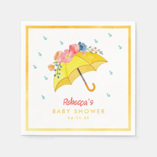 Spring Watercolor Floral Baby Shower Napkins – Apr