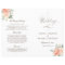 Spring Watercolor Floral Folded Wedding Program