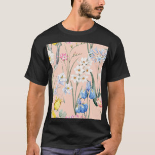 Spring watercolor florals, retro wallpaper. T-Shirt