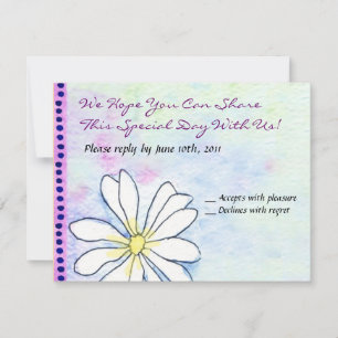 Spring Watercolor Invitation du Bat mitzvah juif