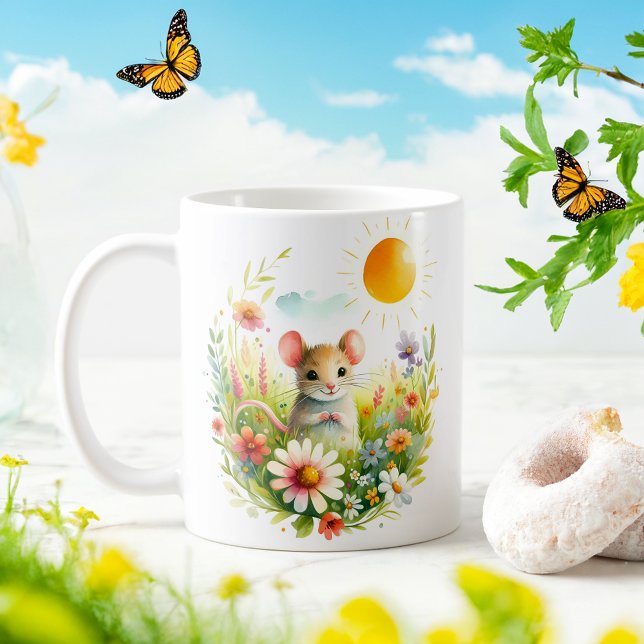 Spring Watercolor Mouse - Kid Mug (Creator Uploaded)