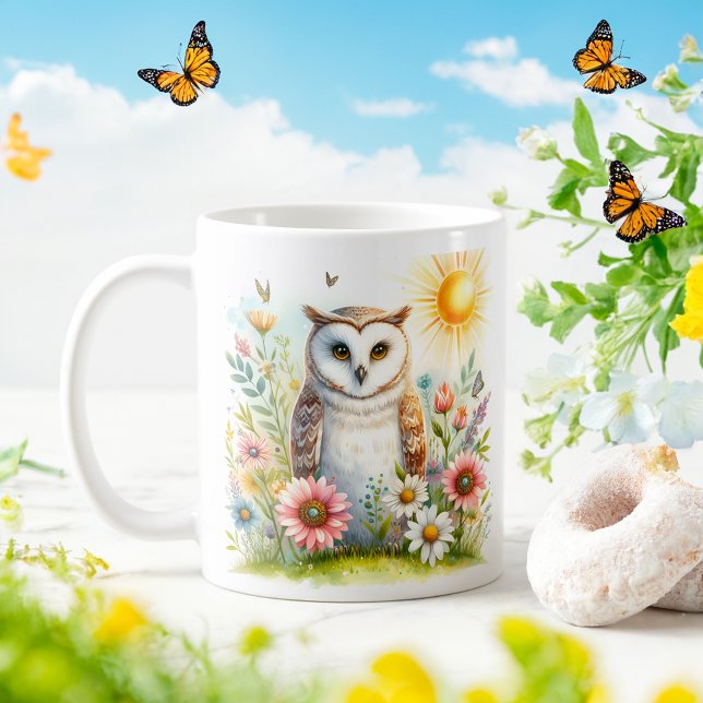 Spring Watercolor Owl - Kid Mug (Creator Uploaded)