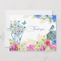 Spring Watercolor thank you card