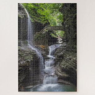 Spring Waterfalls at Watkins Glen Jigsaw Puzzle