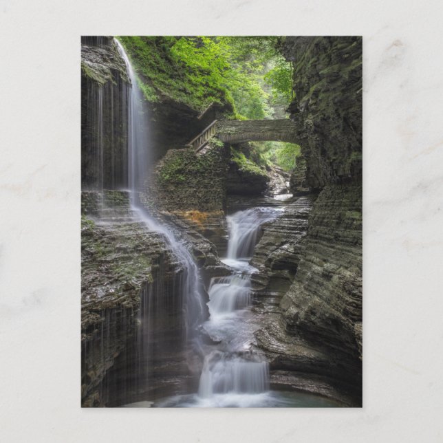 Spring Waterfalls at Watkins Glen Postcard (Front)
