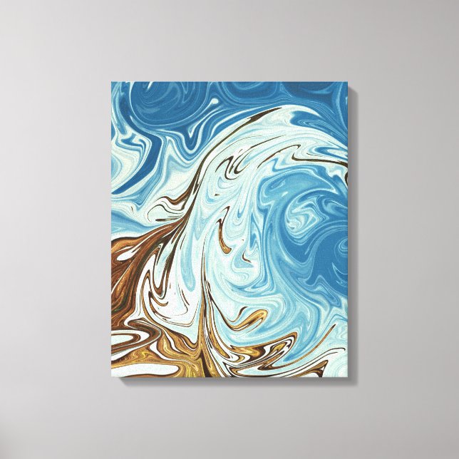 Spring Waves | Best colourful painting Canvas Print (Front)