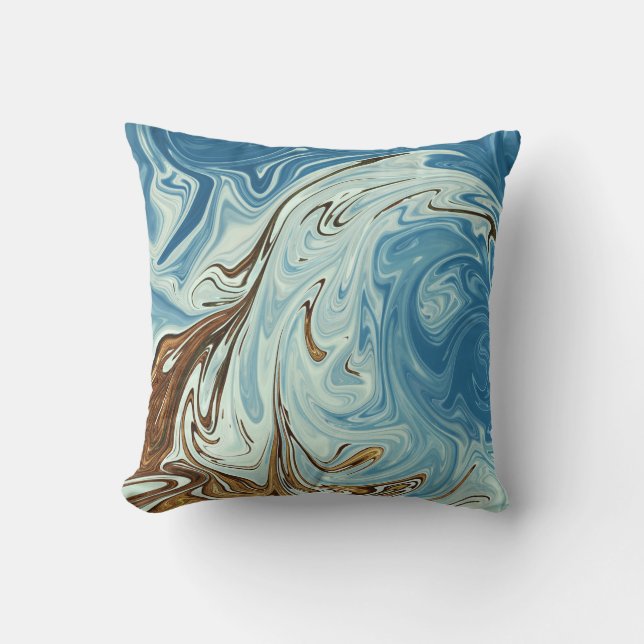 Spring Waves | Best colourful painting Throw Pillow (Front)