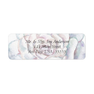 Spring Wedding Address Label with White Wedding