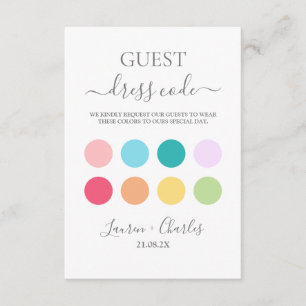 Spring Wedding Dress Code insert card