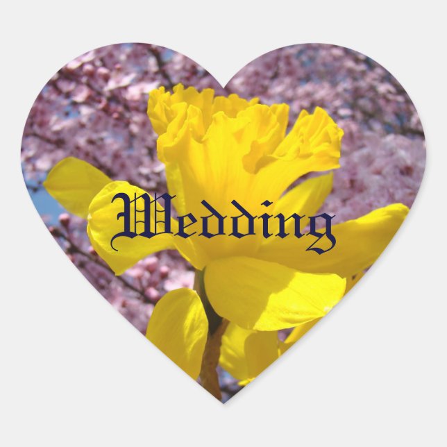 Spring Wedding Envelope Seals Daffodil Flowers (Front)