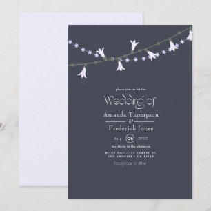 Spring Wedding floral Lights invitation