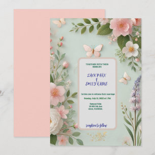 Spring wedding invitation