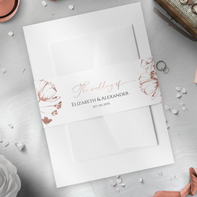 Spring Wedding Invitation Belly Band Wildflower (Creator Uploaded)