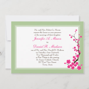 Spring Wedding Invitations Pink Dogwood