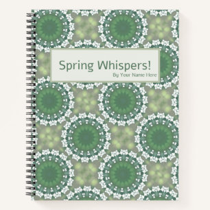 Spring Whispers Abstract Floral Art Personalized Notebook