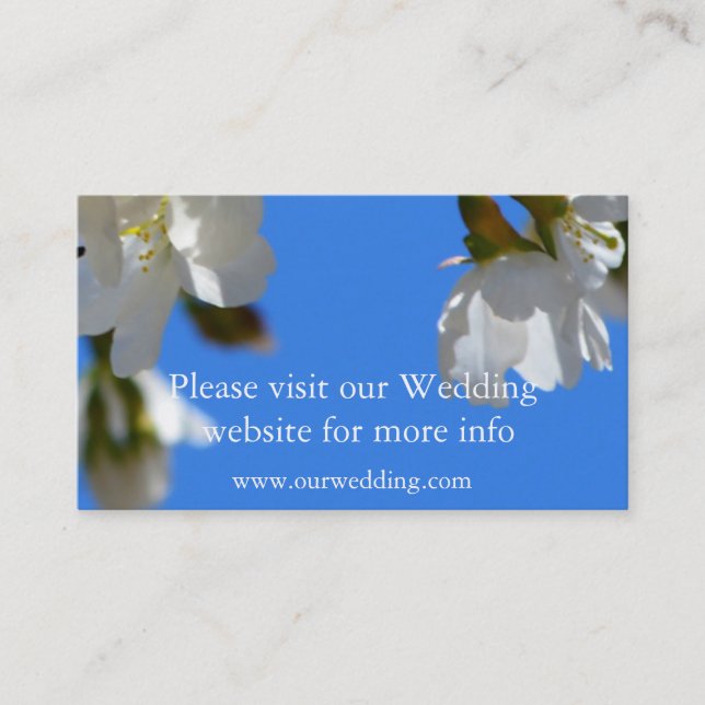 Spring white cherry Blossoms Business Card (Front)