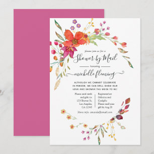 Spring Wild Flower Bridal Shower by Mail Invitation