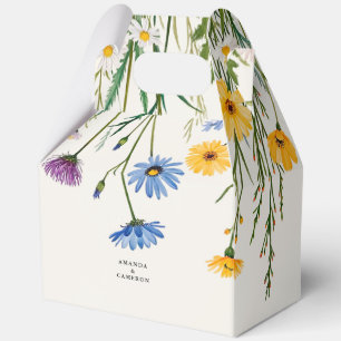 Spring Wild Flower Meadow Wedding  Favor Box
