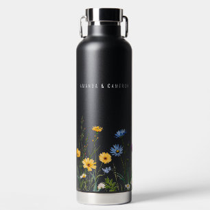 Spring Wild Flower Meadow Wedding Water Bottle