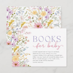 Spring Wildflower Baby in Bloom Book Request Enclosure Card