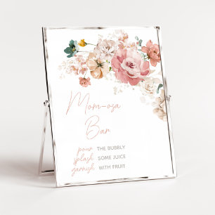 Spring Wildflower Baby Shower Mom Osa Bar Poster