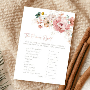 Spring Wildflower Baby Shower Price is Right Game