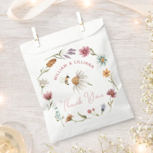 Spring Wildflower Baby Shower Thank You Favour Bag